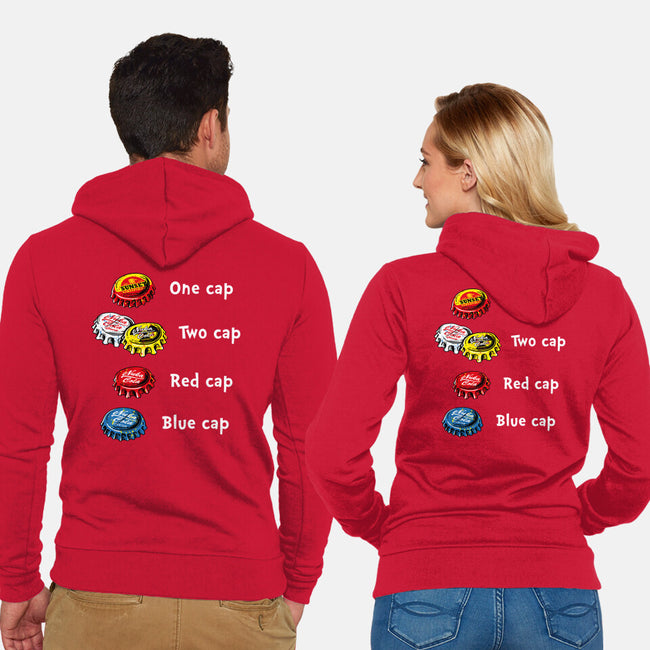 Bottle Caps Fever-Unisex-Zip-Up-Sweatshirt-Olipop