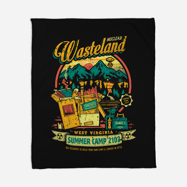 Radioactive Summer Camp-None-Fleece-Blanket-Olipop