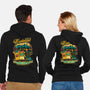 Radioactive Summer Camp-Unisex-Zip-Up-Sweatshirt-Olipop