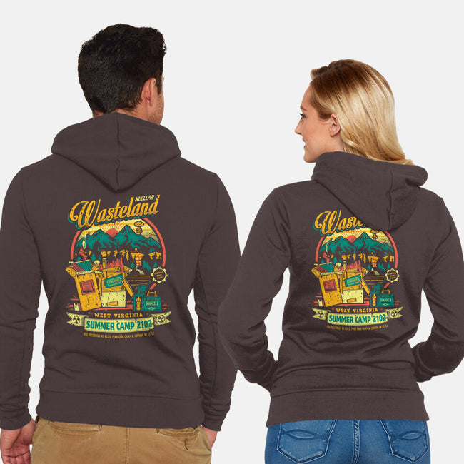 Radioactive Summer Camp-Unisex-Zip-Up-Sweatshirt-Olipop