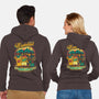 Radioactive Summer Camp-Unisex-Zip-Up-Sweatshirt-Olipop