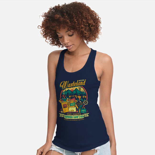 Radioactive Summer Camp-Womens-Racerback-Tank-Olipop