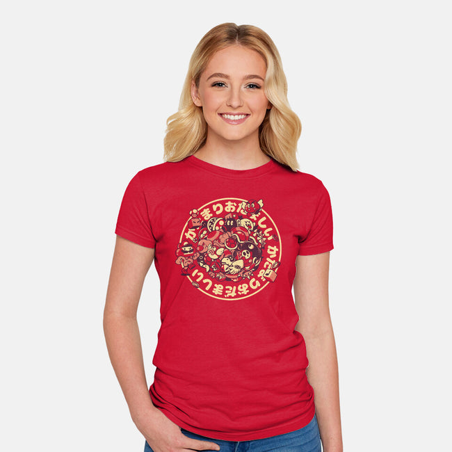 Let's A Roll-Womens-Fitted-Tee-ilustrata