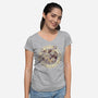 Let's A Roll-Womens-V-Neck-Tee-ilustrata