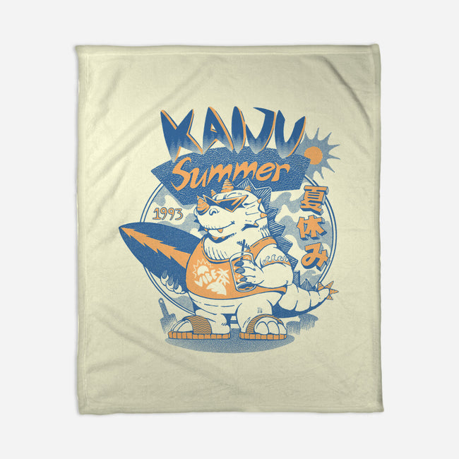 Kaiju Summer Vibes-None-Fleece-Blanket-ilustrata