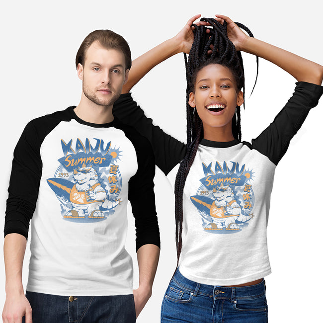 Kaiju Summer Vibes-Unisex-Baseball-Tee-ilustrata