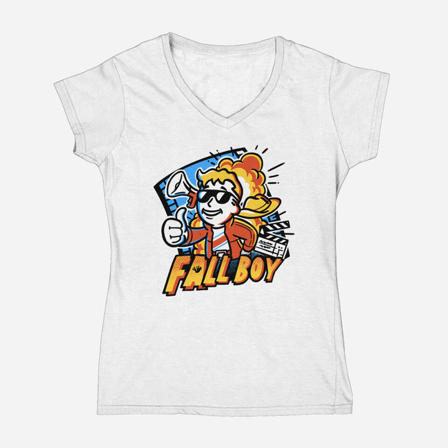 The Fall Boy-Womens-V-Neck-Tee-estudiofitas