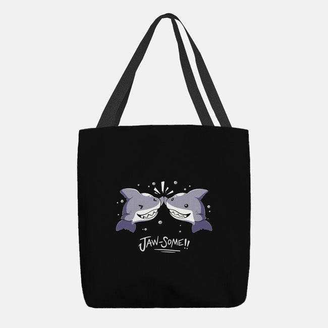 Shark Jaw-some-None-Basic Tote-Bag-FunNkey