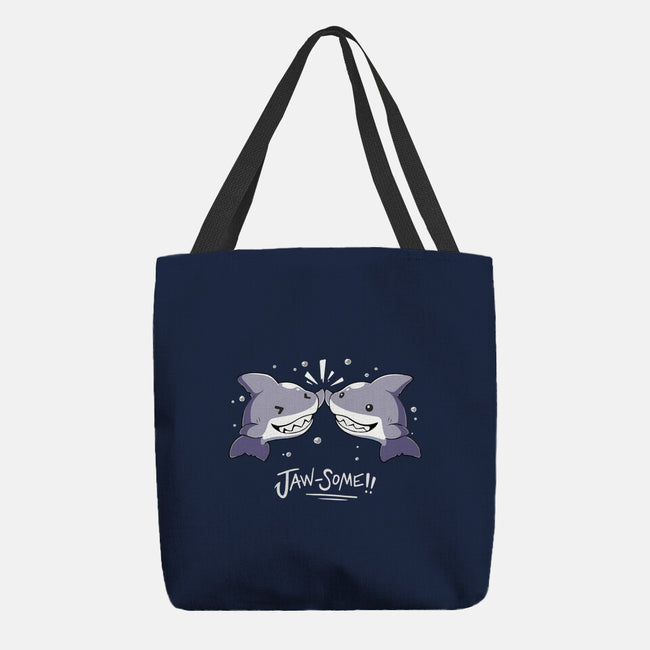 Shark Jaw-some-None-Basic Tote-Bag-FunNkey