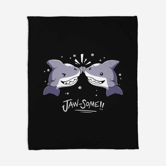 Shark Jaw-some-None-Fleece-Blanket-FunNkey