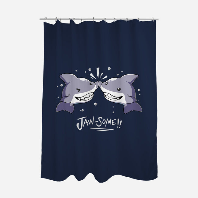 Shark Jaw-some-None-Polyester-Shower Curtain-FunNkey