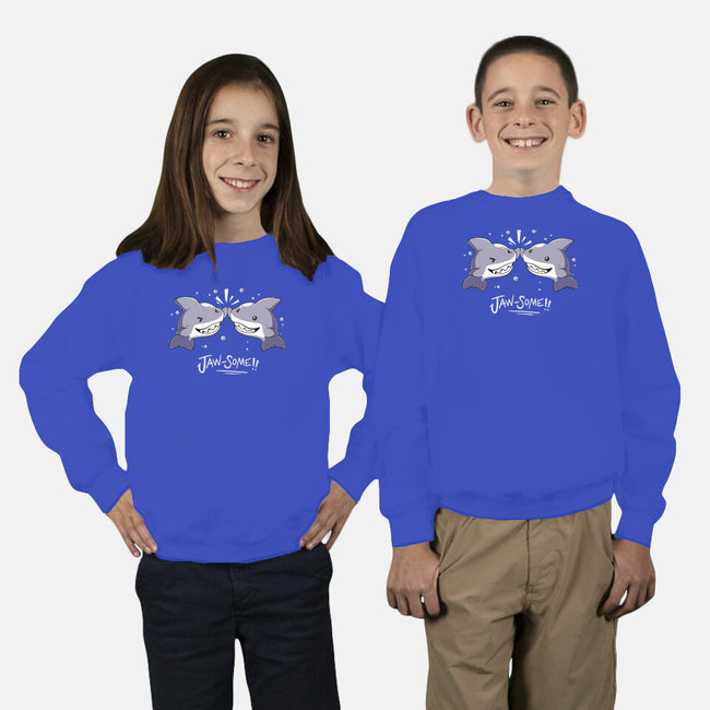 Shark Jaw-some-Youth-Crew Neck-Sweatshirt-FunNkey