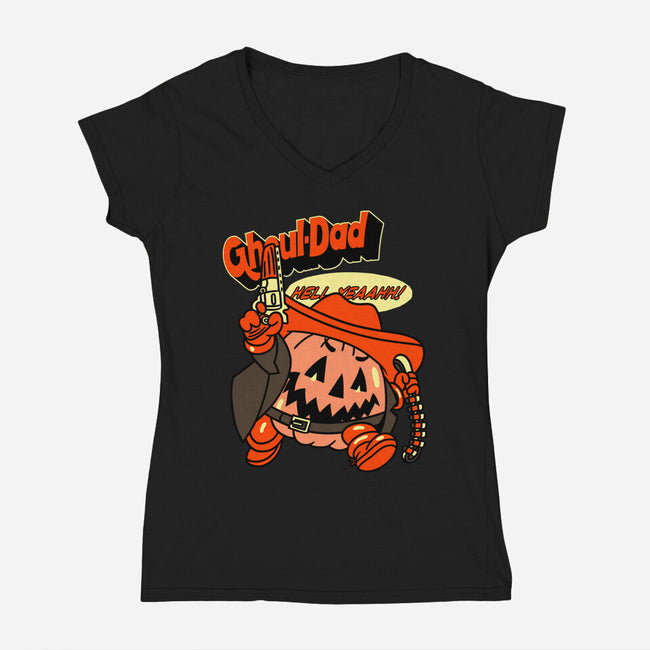 Ghoul Dad-Womens-V-Neck-Tee-naomori