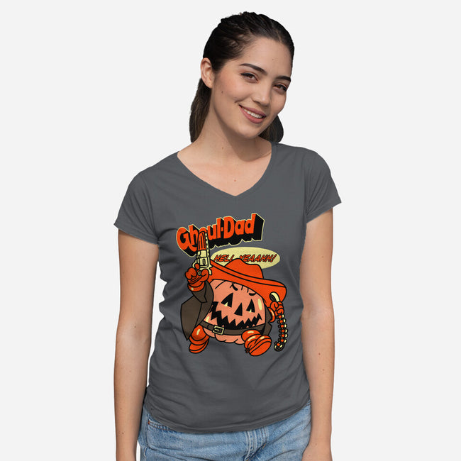 Ghoul Dad-Womens-V-Neck-Tee-naomori