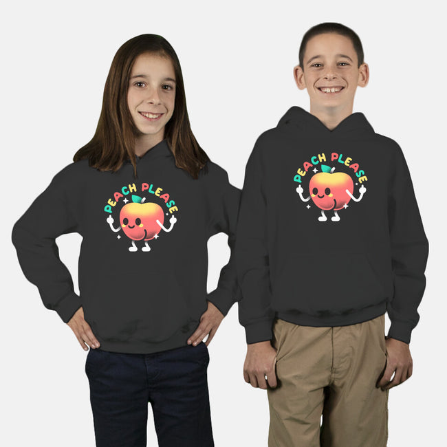 Peach Please-Youth-Pullover-Sweatshirt-NemiMakeit