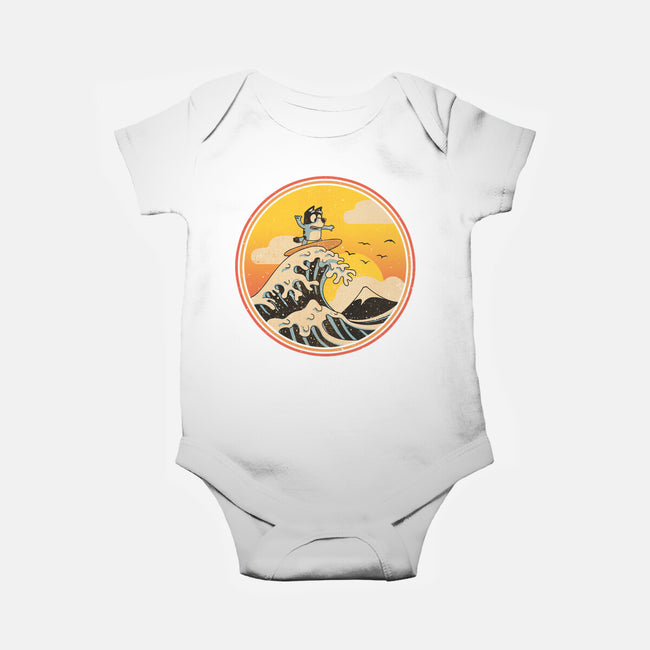 The Great Heeler Off Kanagawa-Baby-Basic-Onesie-retrodivision