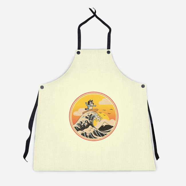 The Great Heeler Off Kanagawa-Unisex-Kitchen-Apron-retrodivision