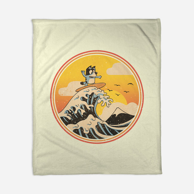 The Great Heeler Off Kanagawa-None-Fleece-Blanket-retrodivision