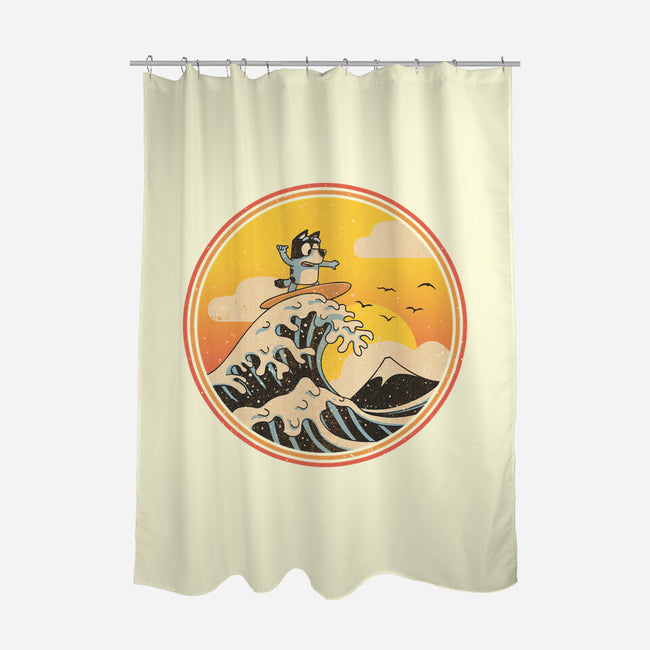 The Great Heeler Off Kanagawa-None-Polyester-Shower Curtain-retrodivision