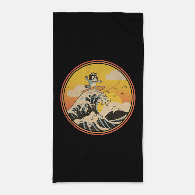 The Great Heeler Off Kanagawa-None-Beach-Towel-retrodivision