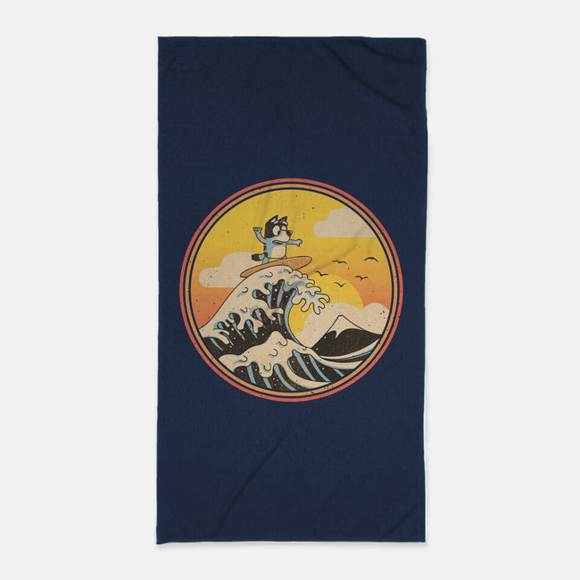 The Great Heeler Off Kanagawa-None-Beach-Towel-retrodivision