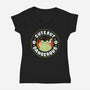 Cute But Dangerous Toad-Womens-V-Neck-Tee-Tri haryadi