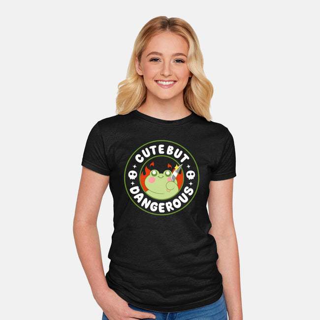 Cute But Dangerous Toad-Womens-Fitted-Tee-Tri haryadi