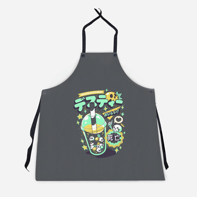 Death Tea Boba-Unisex-Kitchen-Apron-ilustrata