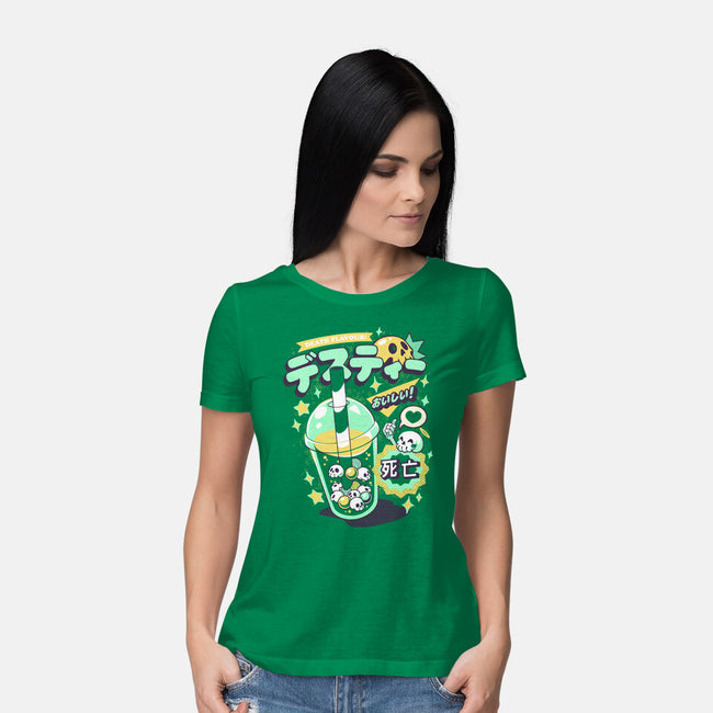 Death Tea Boba-Womens-Basic-Tee-ilustrata