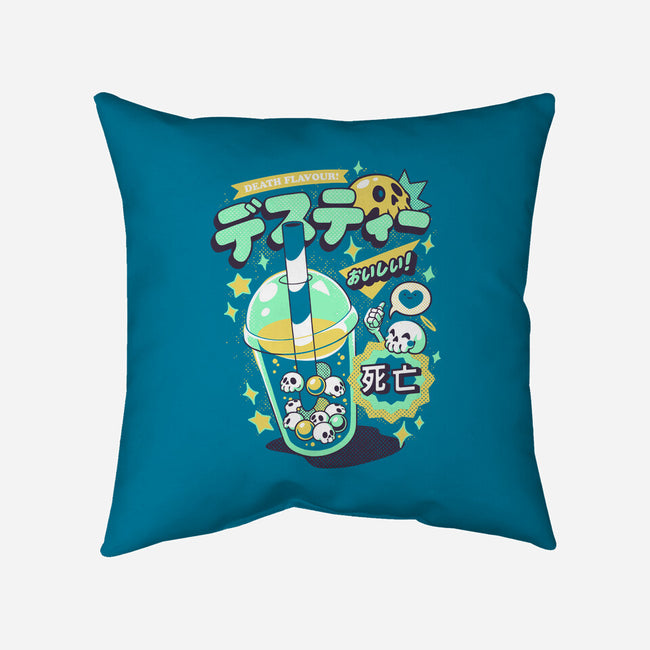 Death Tea Boba-None-Removable Cover w Insert-Throw Pillow-ilustrata