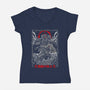 The Quest Of Skull Knight-Womens-V-Neck-Tee-Knegosfield