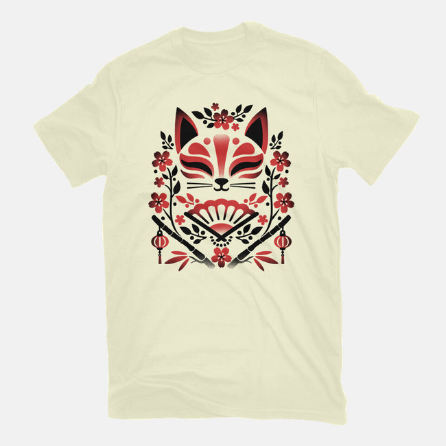 Kitsune Floral Symmetry-Mens-Premium-Tee-NemiMakeit