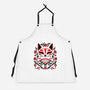 Kitsune Floral Symmetry-Unisex-Kitchen-Apron-NemiMakeit