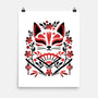 Kitsune Floral Symmetry-None-Matte-Poster-NemiMakeit