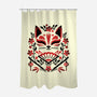 Kitsune Floral Symmetry-None-Polyester-Shower Curtain-NemiMakeit