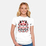 Kitsune Floral Symmetry-Womens-Fitted-Tee-NemiMakeit