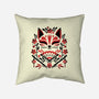 Kitsune Floral Symmetry-None-Removable Cover-Throw Pillow-NemiMakeit