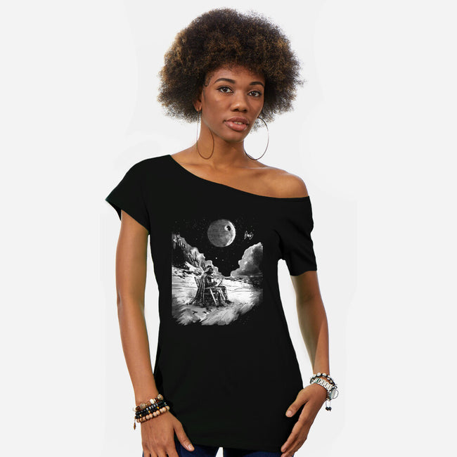 Summer On The Dark Side-Womens-Off Shoulder-Tee-kharmazero