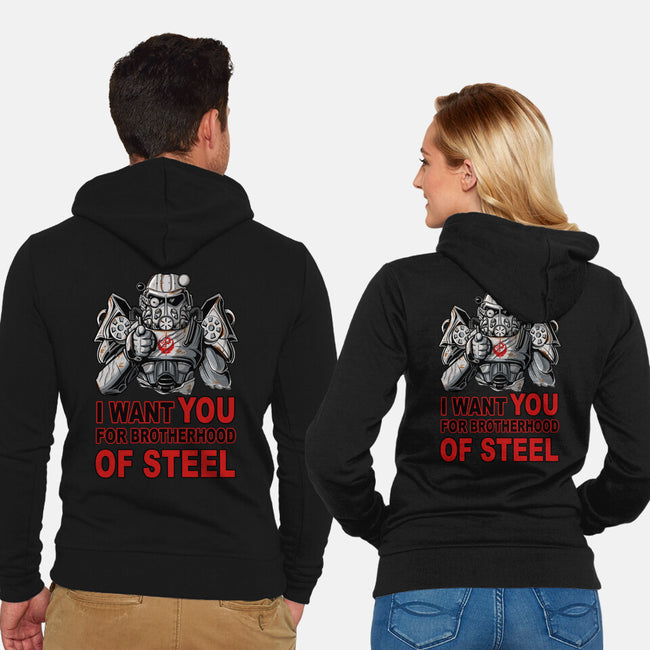 Brother Of Steel-Unisex-Zip-Up-Sweatshirt-FernandoSala