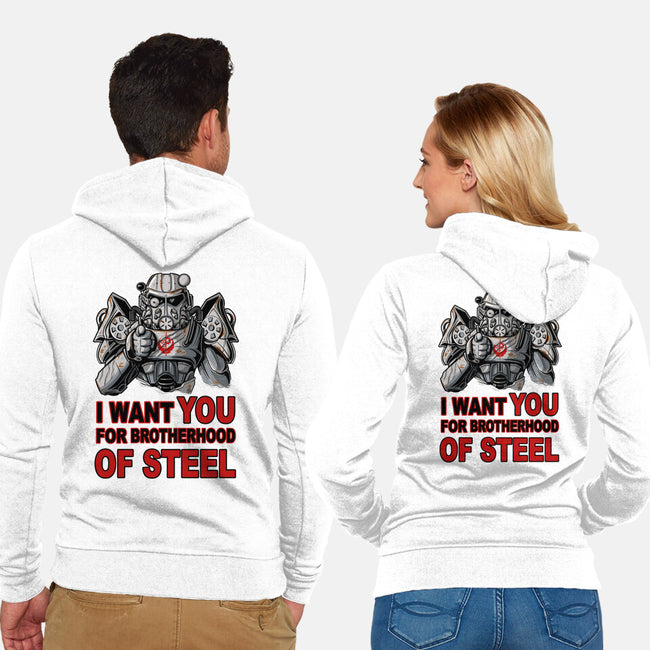 Brother Of Steel-Unisex-Zip-Up-Sweatshirt-FernandoSala