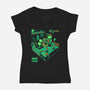 Farmer Vs Zombies-Womens-V-Neck-Tee-Heyra Vieira