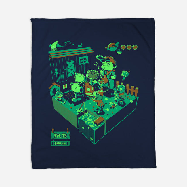 Farmer Vs Zombies-None-Fleece-Blanket-Heyra Vieira