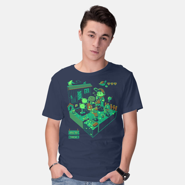 Farmer Vs Zombies-Mens-Basic-Tee-Heyra Vieira