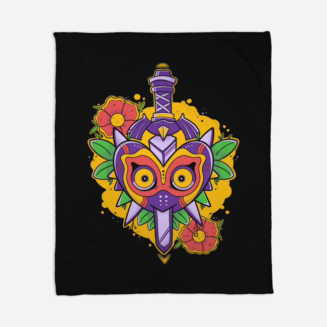 Zelda Mask-None-Fleece-Blanket-Ca Mask