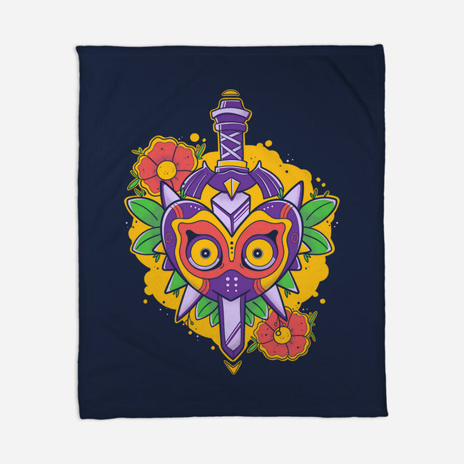 Zelda Mask-None-Fleece-Blanket-Ca Mask