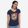 The Rebel-Womens-V-Neck-Tee-Ca Mask