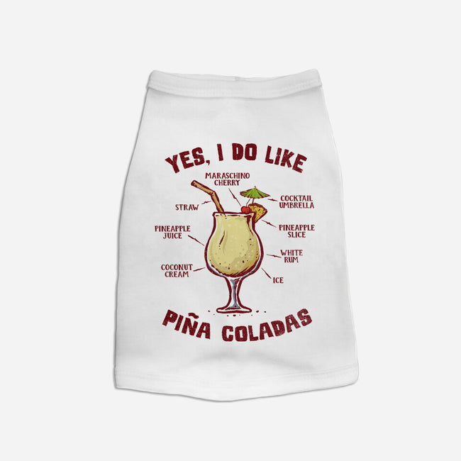 Yes I Do Like Pina Coladas-Dog-Basic-Pet Tank-kg07