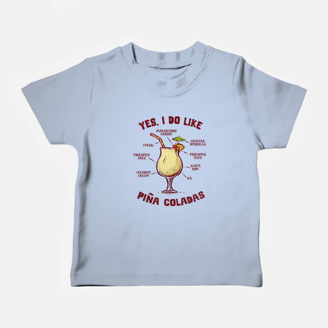 Yes I Do Like Pina Coladas-Baby-Basic-Tee-kg07