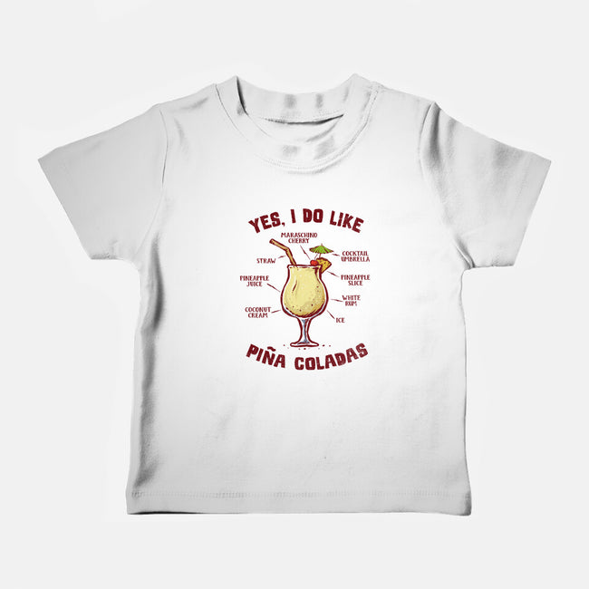 Yes I Do Like Pina Coladas-Baby-Basic-Tee-kg07