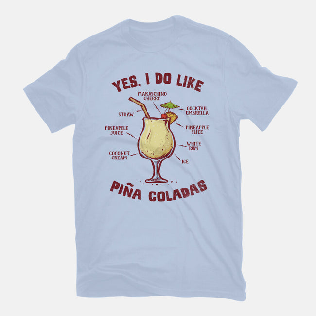 Yes I Do Like Pina Coladas-Womens-Basic-Tee-kg07